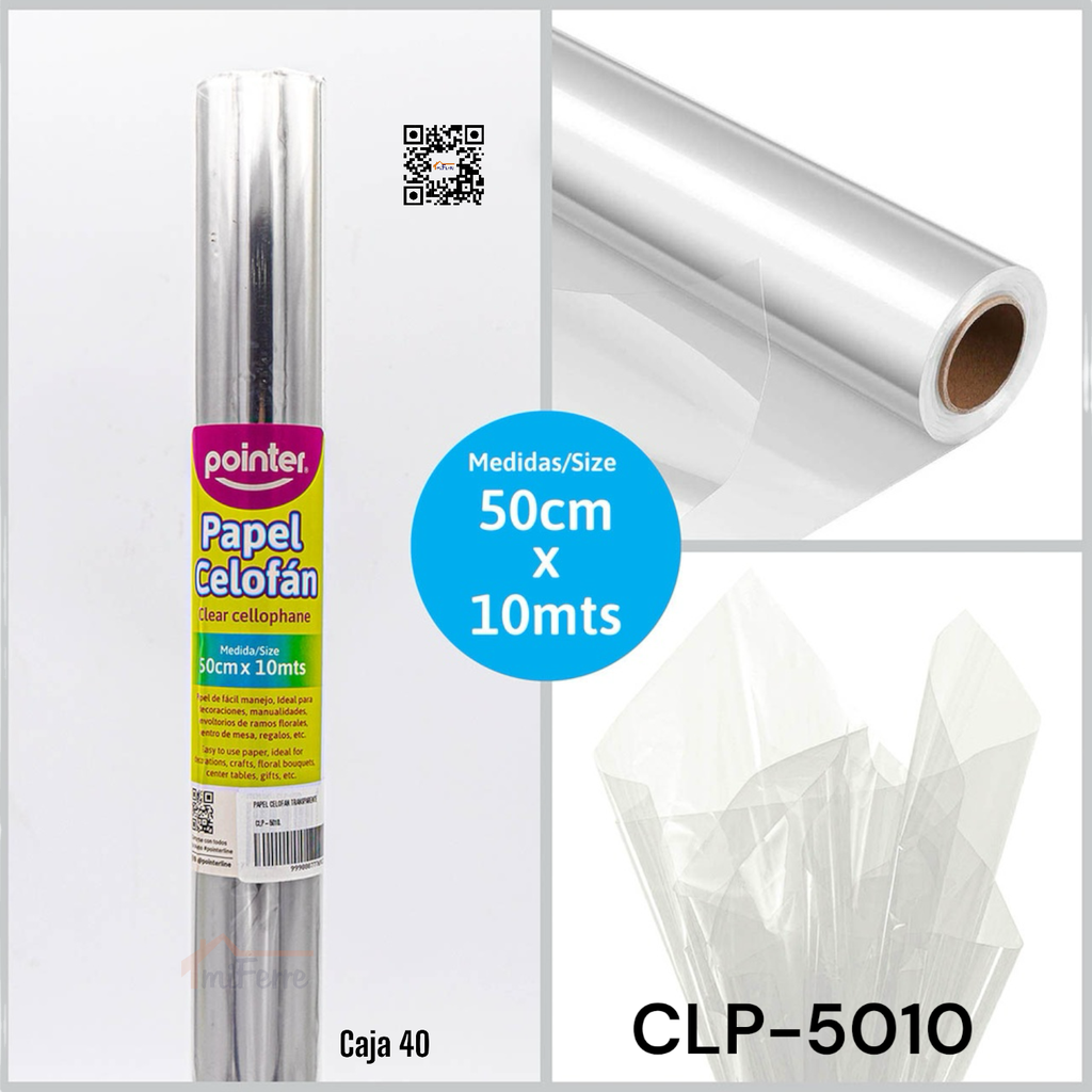 Papel Celofan 50cm X 10m POINTER