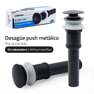 PO Plug Metalico Sin Rebosadero GRIVEN Black Series