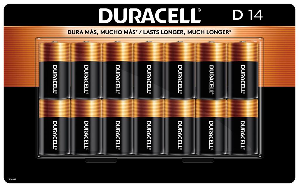 Bateria D Alcalinas DURACELL 14pza