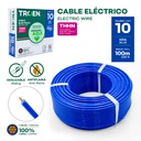 Cable Electrico #10 X 100m Azul TROEN