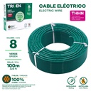 Cable Electrico #8 X 100m Verde TROEN