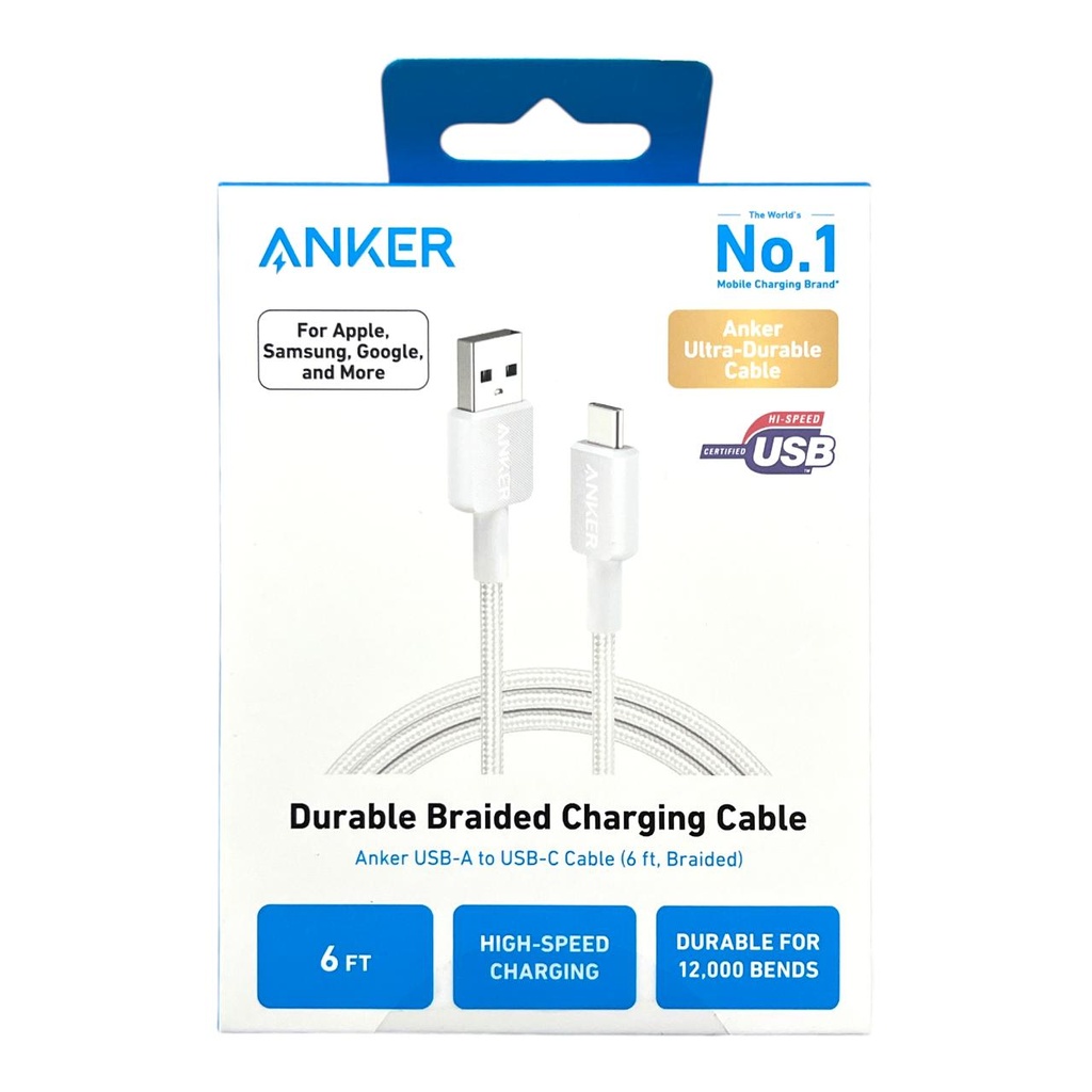 Cable USB Tipo C 6ft ANKER