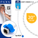 Tubo de Abasto para Lavamano y Fregadero 1/2 X 1/2 X 20" GRIVEN