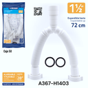 Trampa Flexible Doble para Fregadero 1-1/2" GRIVEN