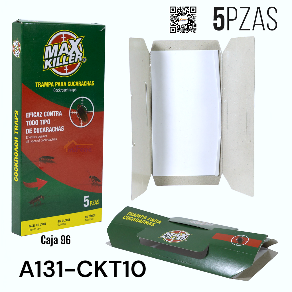 Trampa para Cucarachas MAX KILLER 5pza