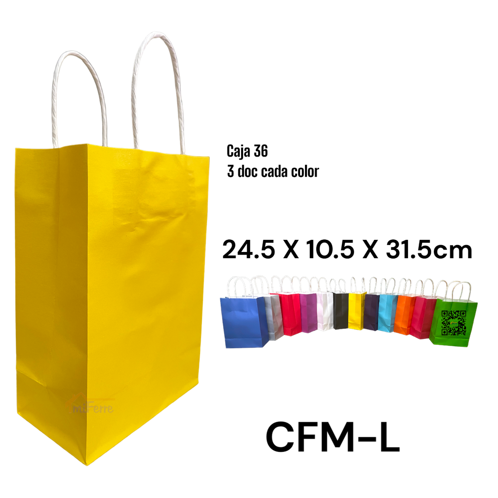 Bolsa de Manila 24.5 X 10.5 X 31.5cm 12pza