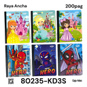 Cuaderno Cosido Raya Ancha 200pag POINTER Stickers