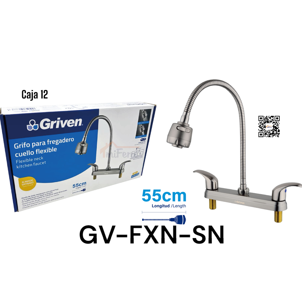 Grifo para Fregadero Cuello Flexible GRIVEN