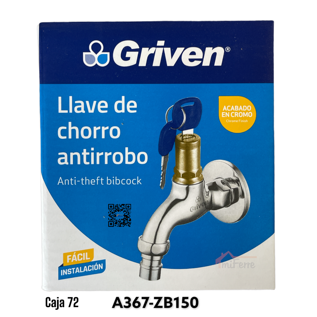 Llave de Chorro Antirobo GRIVEN