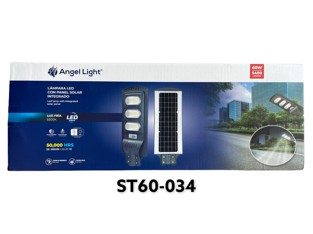 Lampara Led con Panel Solar Integrado 60W 6500K ANGEL LIGHT