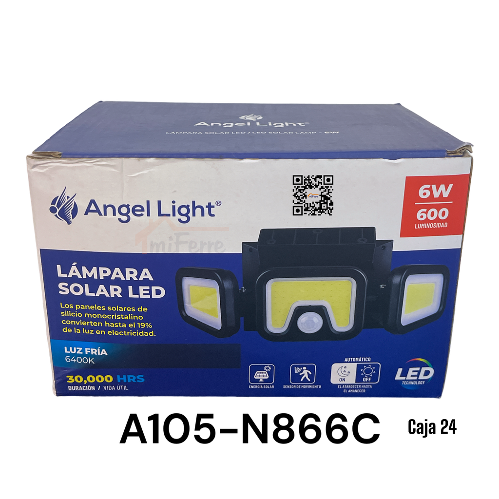 Lampara Solar Led 6W 6400K ANGEL LIGHT