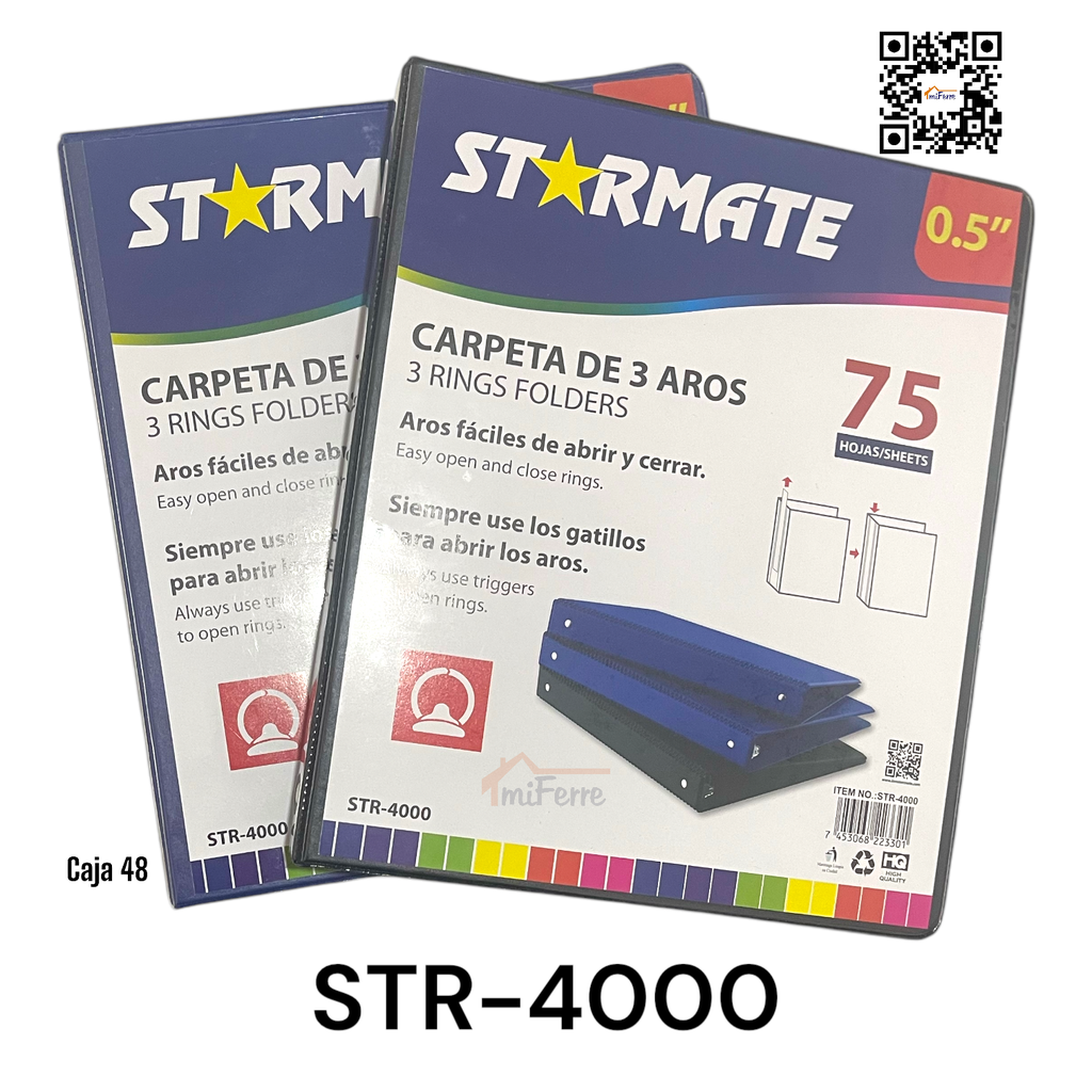 Carpeta de 3 Aros 1/2" STARMATE