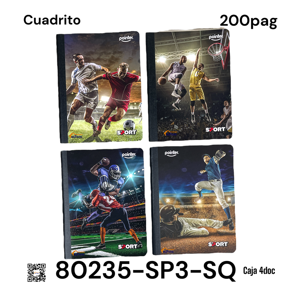 Cuaderno Cosido de Cuadrito 200pag POINTER