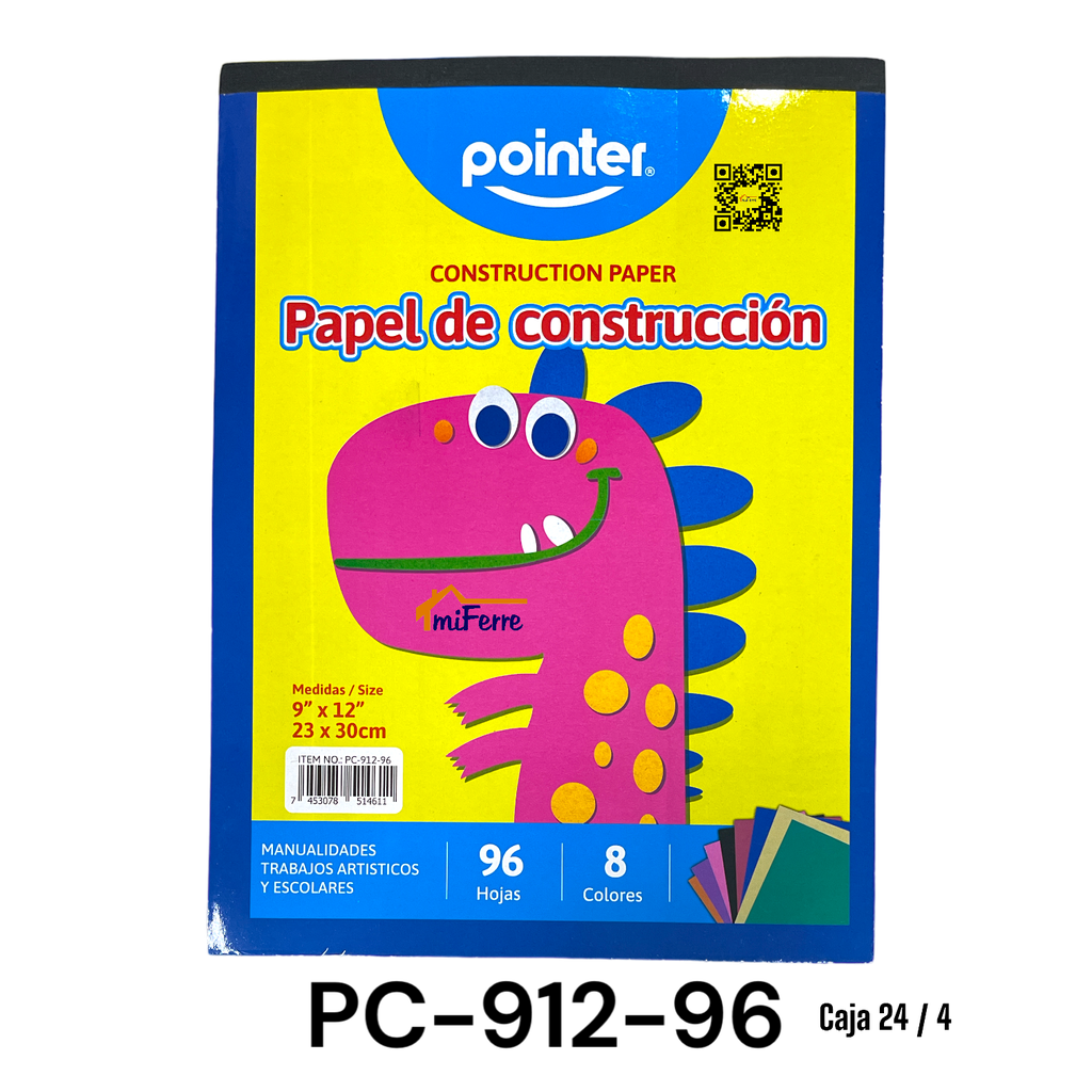 Papel de Construccion 96hojas POINTER