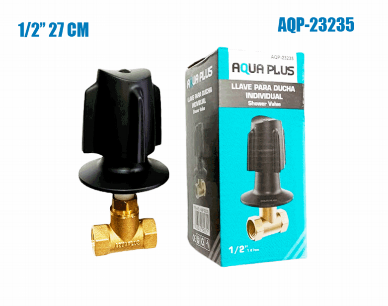 Llave para Ducha Negra AQUAPLUS