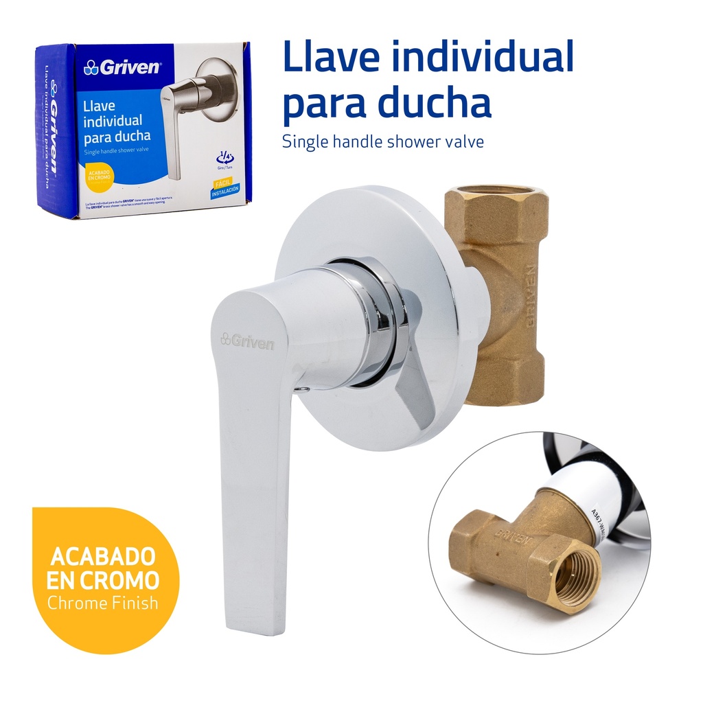 Llave Individual para Ducha GRIVEN