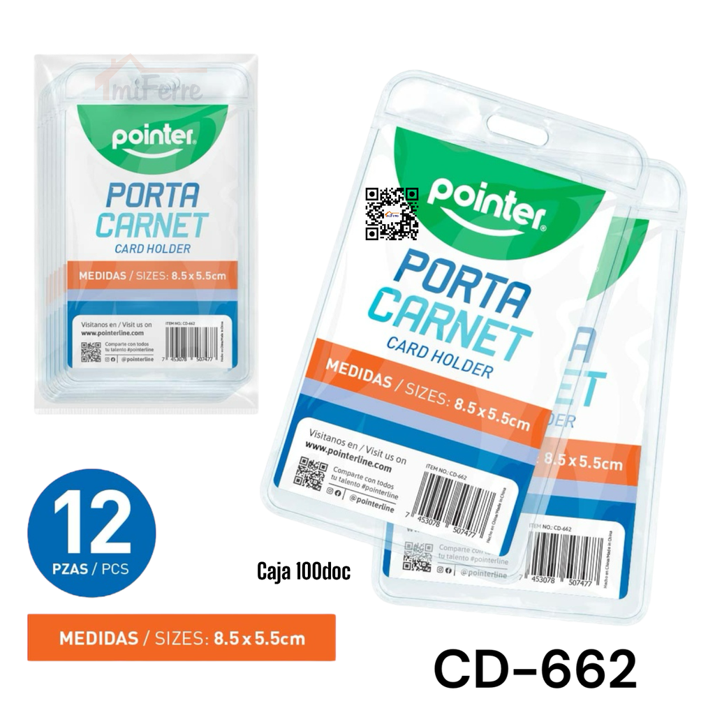Porta Carnet 12pza POINTER