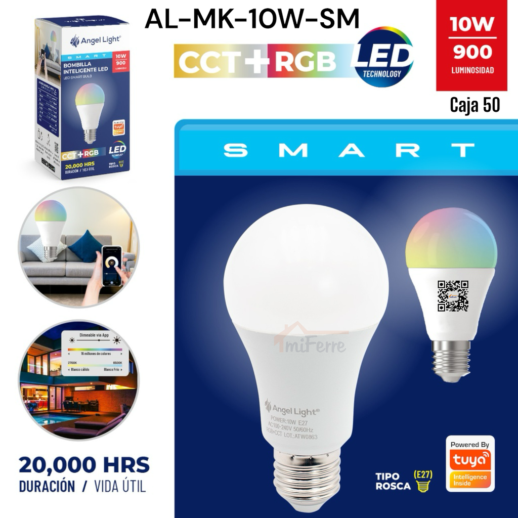 Bombilla Inteligente Led RGB 10W ANGEL LIGHT