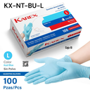Guantes de Nitrilo L 100pza Azul KAREX