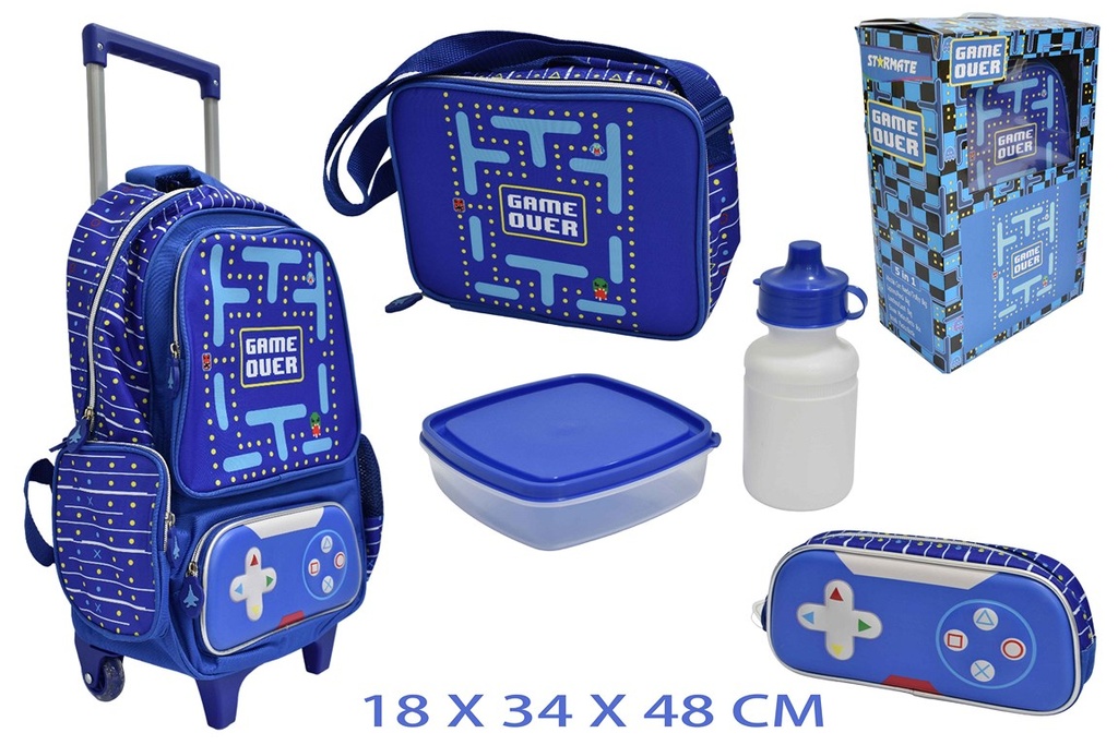 Set de Mochila Lonchera + GAME