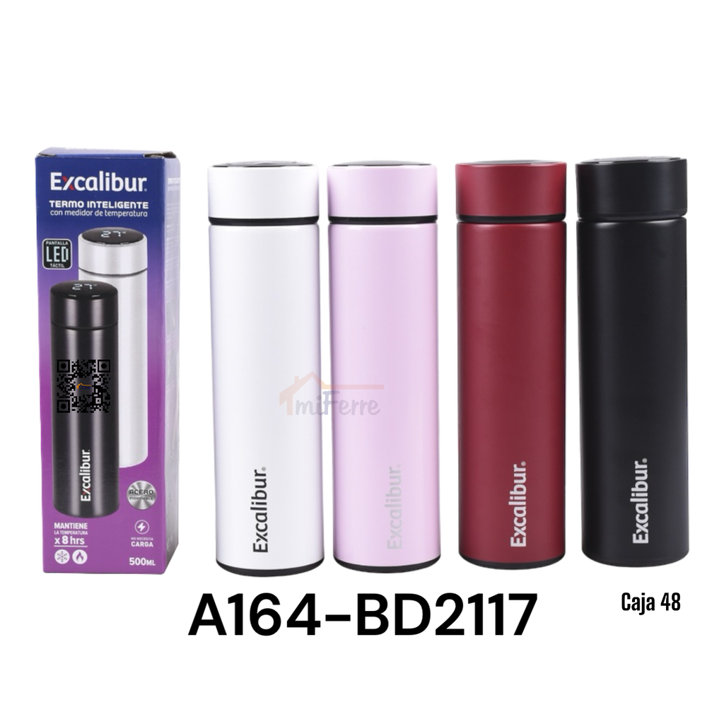 Termo Inteligente con Medidor de Temperatura 500ml EXCALIBUR
