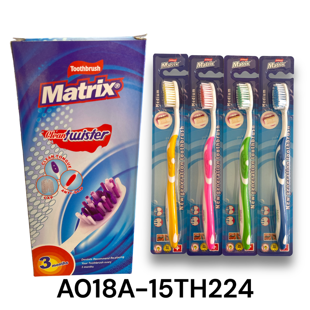 Cepillo Dental Clean Twister 12pza MATRIX