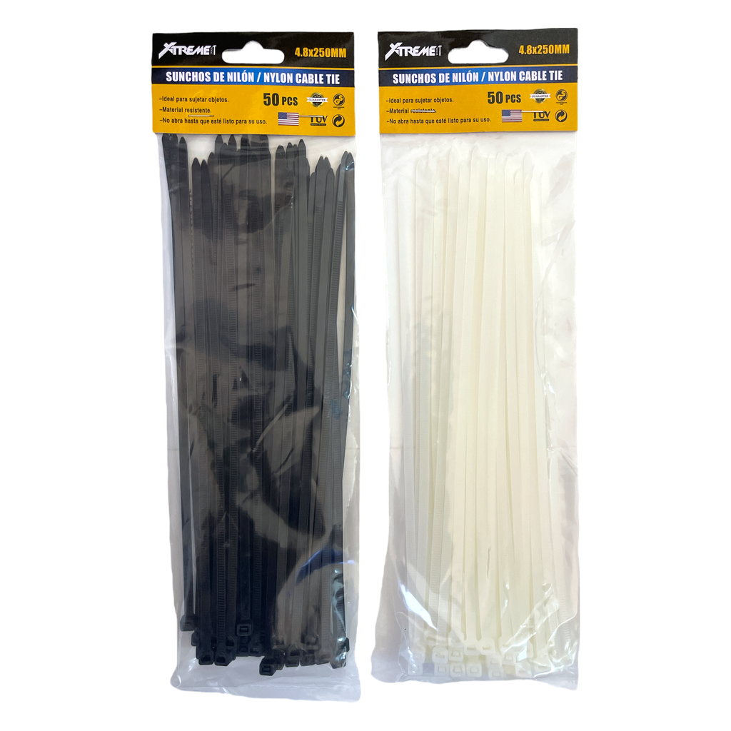 Sunchos Plasticos 10" 48 X 250mm 50pza XTREME