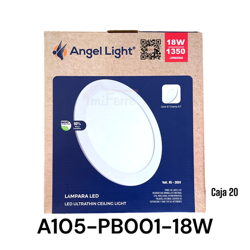 [A105-PB001-18W] Lampara Led Redonda 18W 6400K ANGEL LIGHT