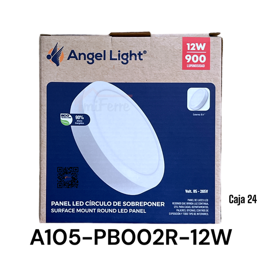[A105-PB002R-12W] Lampara Led de Sobreponer Redonda 12W 6400K ANGEL LIGHT