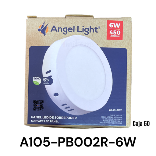 [A105-PB002R-6W] Lampara Led de Sobreponer Redonda 6W 6400K ANGEL LIGHT