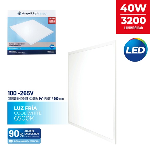 [ALB-PL6060-40W] Lampara Led 2 X 2" 40W ANGEL LIGHT Basic