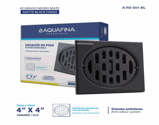 [A-FD-S01-BL] Desague de Piso 4" AQUAFINA
