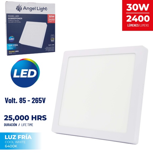 [A105-PB002S-30W] Panel Led Sobreponer 30W 6400K ANGEL LIGHT
