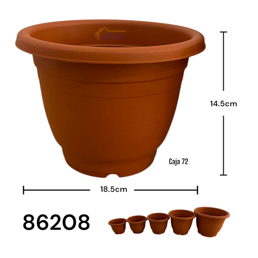 [86208] Macetero Plastico 18.5 X 14.5cm