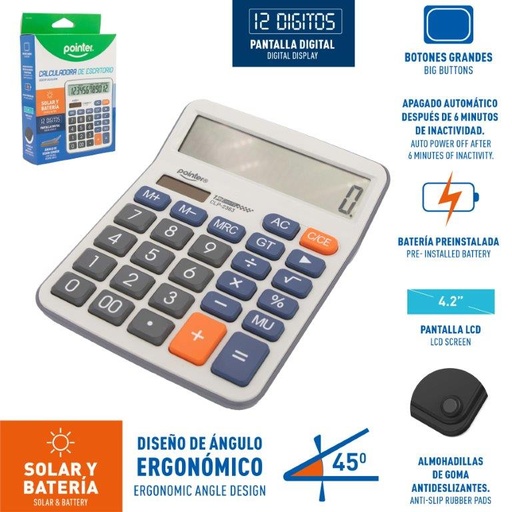 [CLP-2363] Calculadora 12digitos POINTER