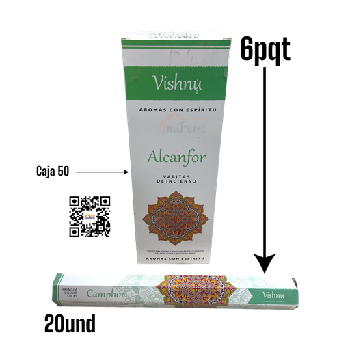 Incienso Alcanfor VISHNU SAV