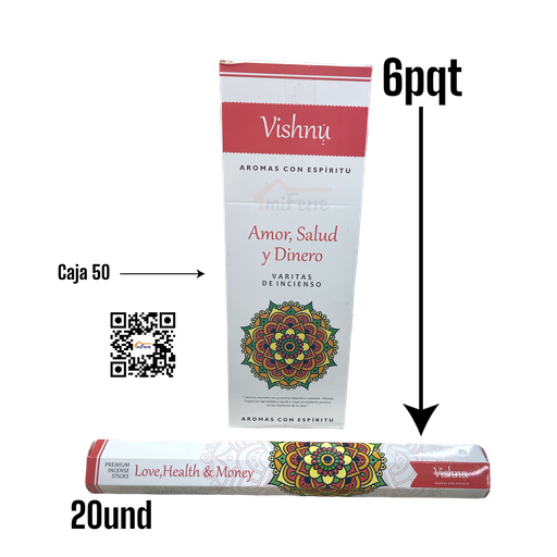 Incienso Amor Salud y Dinero VISHNU SAV