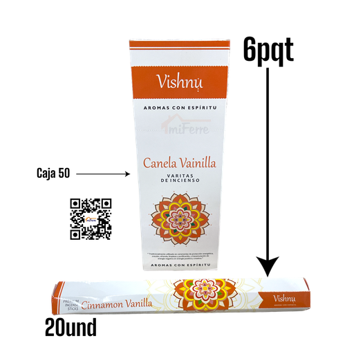 Incienso Canela Vainilla VISHNU SAV