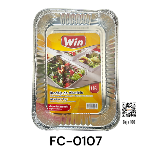[FC-0107] Bandeja de Aluminio 370 X 270 X 70mm WIN