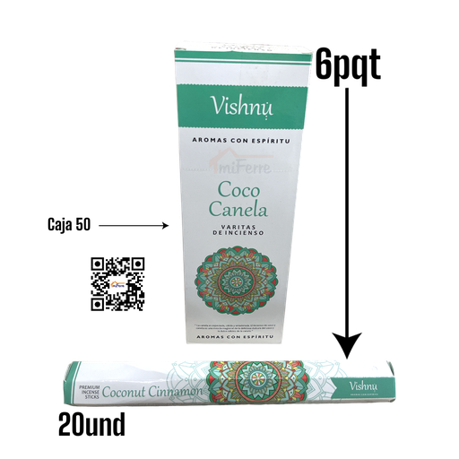 Incienso Coco Canela VISHNU SAV