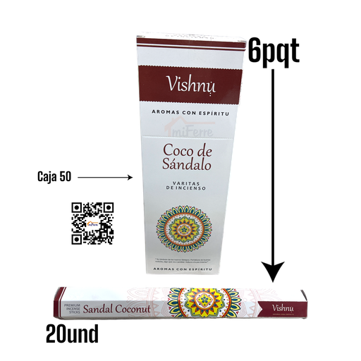 Incienso Coco de Sandalo VISHNU SAV
