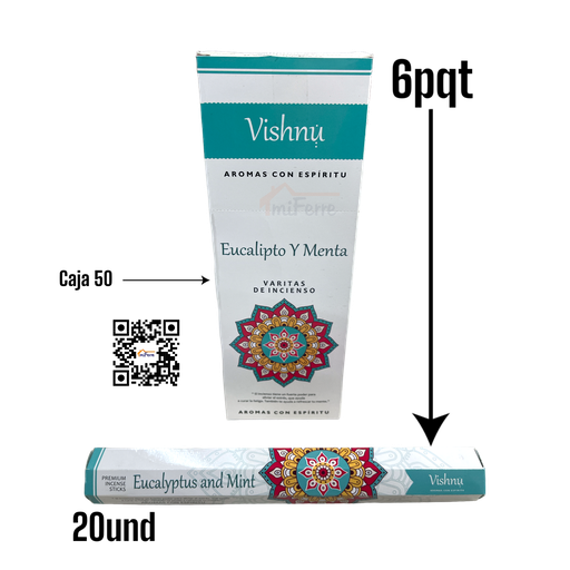 Incienso Eucalipto y Menta VISHNU SAV