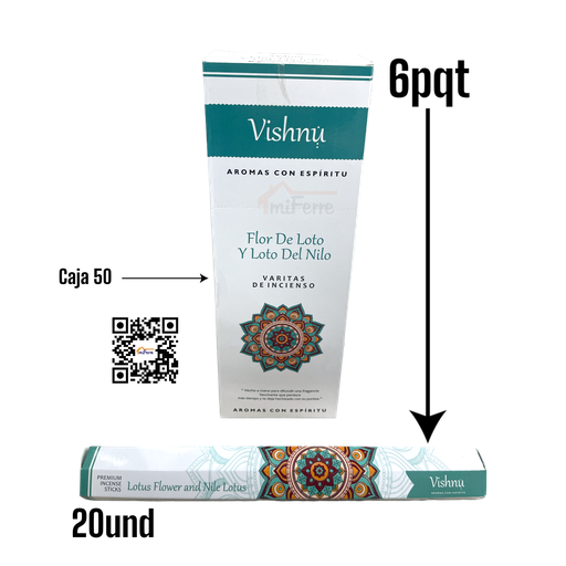 Incienso Flor de Loto y Loto del Nilo VISHNU SAV