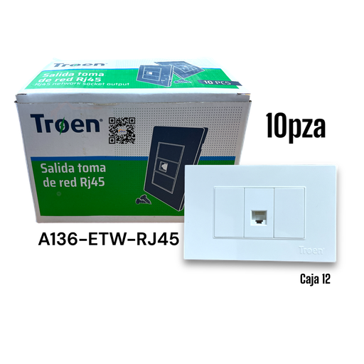 [A136-ETW-RJ45] Salida Toma de Red RJ45 TROEN