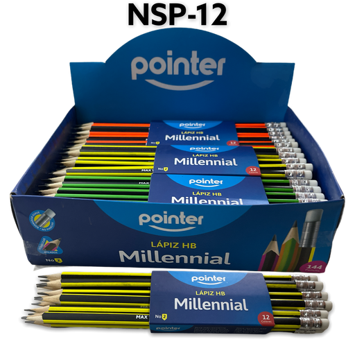 [NSP-12] Lapiz HB #2 POINTER Millennial (docena)