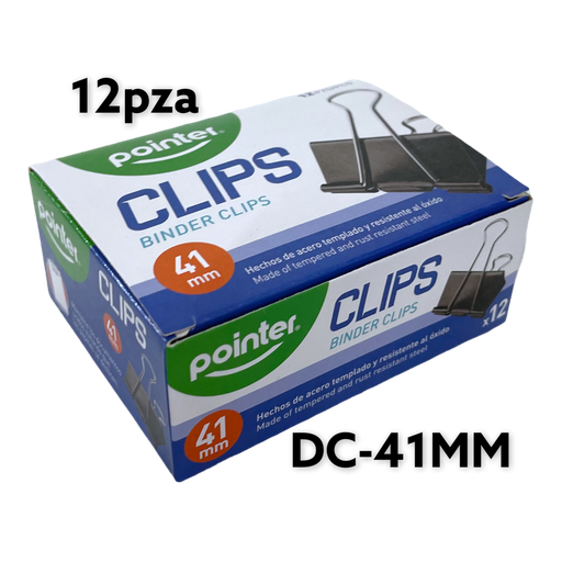 [DC-41MM] Binder Clips 41mm 12pza POINTER