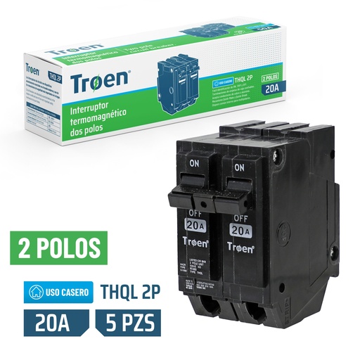 [THQL-2P-20A] Breaker Doble 20A TROEN