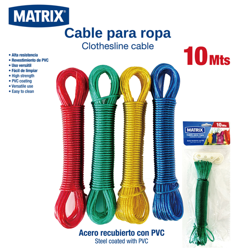 [MT-RPS100] Soga para Tendedero 3cm X 10m MATRIX