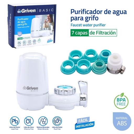 [GVB-FWP-7] Purificador de Agua para Grifo GRIVEN Basic