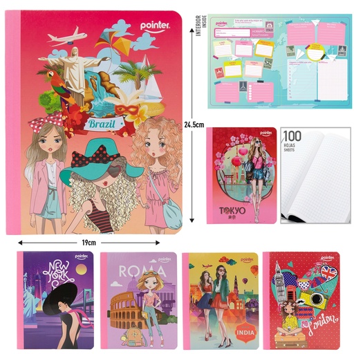 [COS-07-SQ] Cuaderno Cosido de Cuadrito 200pag POINTER